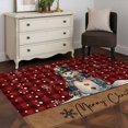 thumbnail image 3 of 2.7'x5' Area Rugs, Christmas Snowman Indoor Outdoor Area Rug for Living Room Bedroom, Red Black Plaid Winter Snowflake Washable Bathroom Rugs Kitchen Floor Carpet Mats Home Decor Aesthetic, 3 of 8