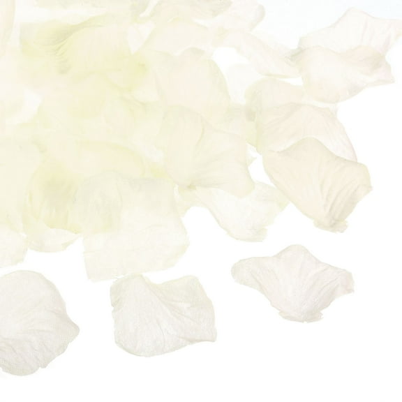 Uxcell Artificial Rose Petals Silk Flower Decoration Supplies for Wedding Decor, Milky White 2000Pcs