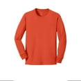 thumbnail image 5 of Port & Company Youth Long Sleeve Core Cotton T-Shirt Orange Large, 5 of 6