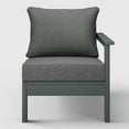 thumbnail image 3 of WestinTrends Avalon Outdoor Patio HDPE Right Arm Sectional Corner Club Chair with Patio Cushions, Gray/Gray, 3 of 13