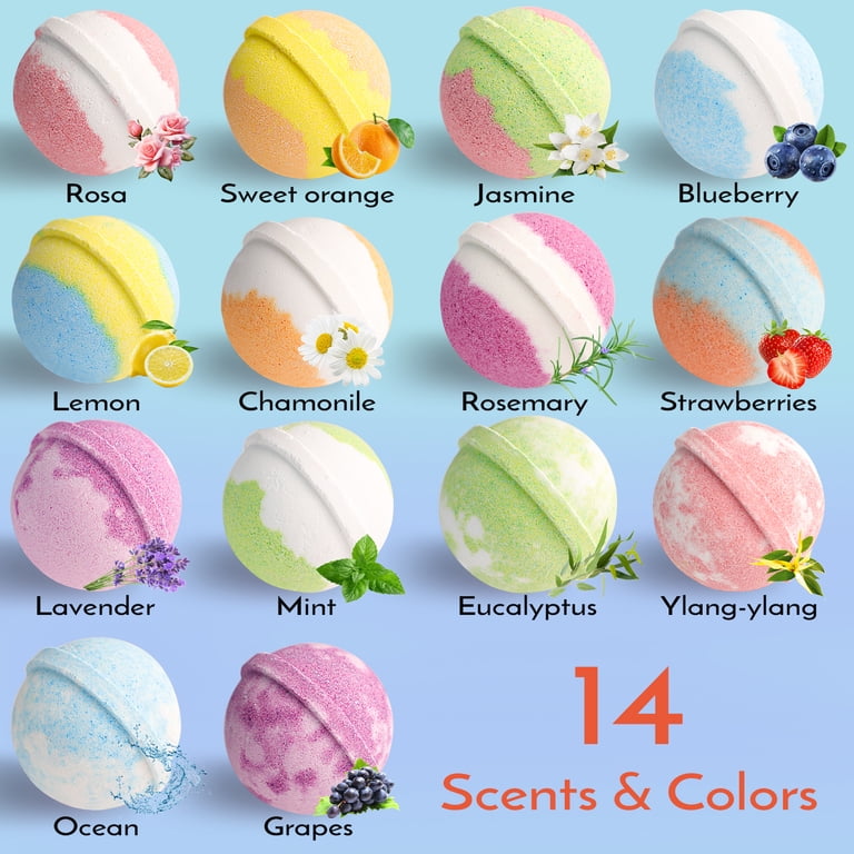 DUAIU Bath Bomb Gift Set, 14 Pieces, Floral Scents photo 2