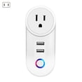 thumbnail image 1 of Smart Plug with 2 USB Smart WiFi Ports Wireless Outlet Dual USB Plug Timer for Control Home Appliances, 1 of 9