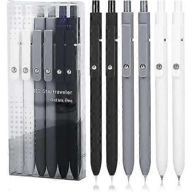 Gel Pens, 0.5mm Fine Tip Quick Dry Black Ink Pen Retractable, Nursing School Essentials, School Supplies, Gifts for Women (6 Pieces - Black Ink)