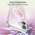 thumbnail image 5 of JETech Glitter Case for iPhone 17 6.3-Inch Compatible with MagSafe, Clear Cute Bling Sparkle for Women and Girls, Shiny Shockproof Magnetic Sparkly Phone Cover (Pink), 5 of 6
