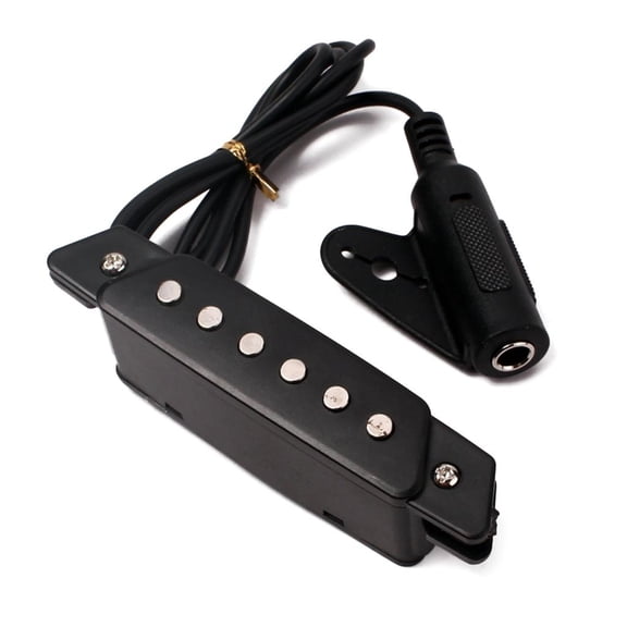 CEORPER Acoustic Guitar Pickup, Black 6-String Electric Guitar Pickups Soundhole Pickup