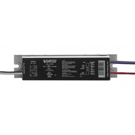 Satco 08012 - 2 Lamp 120/277 volt T8 External Driver for 3' and 4' LED Bulbs (2/3/4FT - 2 LAMP T8 - EXT DRIV S8012)