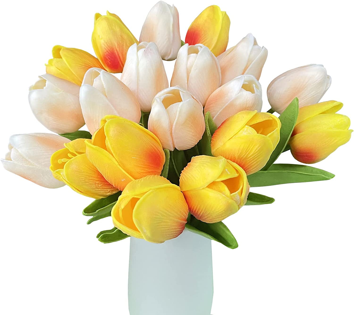 20pcs Multicolor Tulips Artificial Flowers Fake Tulip Stems Real Touch