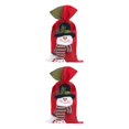 thumbnail image 1 of Ounissouiy Bolso pequeño de regalo de Navidad, bolsa con cordón de reno, muñeco de nieve, Papá Noel, decoración para fiesta de Navidad de Type2 NO2, 1 of 6