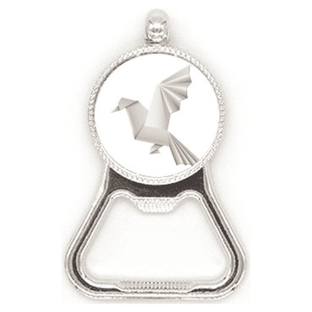 Origa Ouvre-Bouteille de Bière en Métal Motif Pigeon Géométrique en Acier Inoxydable