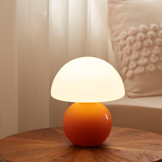 Lámpara de mesa hongo Dawnwake naranja 28 cm 110 V