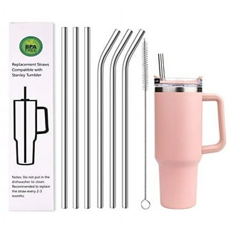ALINK 10 Pack Replacement Straws for Stanley 40 oz 30 oz Tumbler, 12 in  Long Reusable Plastic Clear Straws for Stanley Cup Accessories, Half Gallon