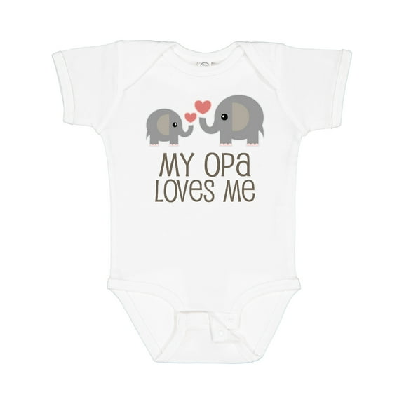 Inktastic My Opa Grandpa Loves Me Boys or Girls Baby Bodysuit