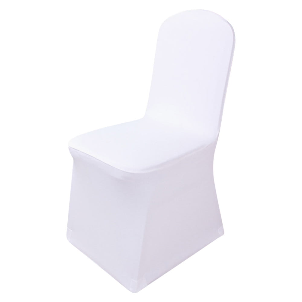 100pcs White Arched Front Covers Spandex Lycra Chair Cover for Wedding Party 