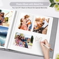 thumbnail image 2 of Fintie Photo Album Self Adhesive for 3x5 4x6 5x7 6x8 8x10 Pictures, 60 Sticky Pages DIY Photo Album with A Metallic Pen, Scrapbook Album for Family Wedding Anniversary Pictures, Gray, 2 of 8