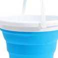 thumbnail image 2 of Cubo plegable de 10 l para ahorrar espacio, cubo plegable portátil para exteriores (azul) Sywqhk Libre de BPA, 2 of 5