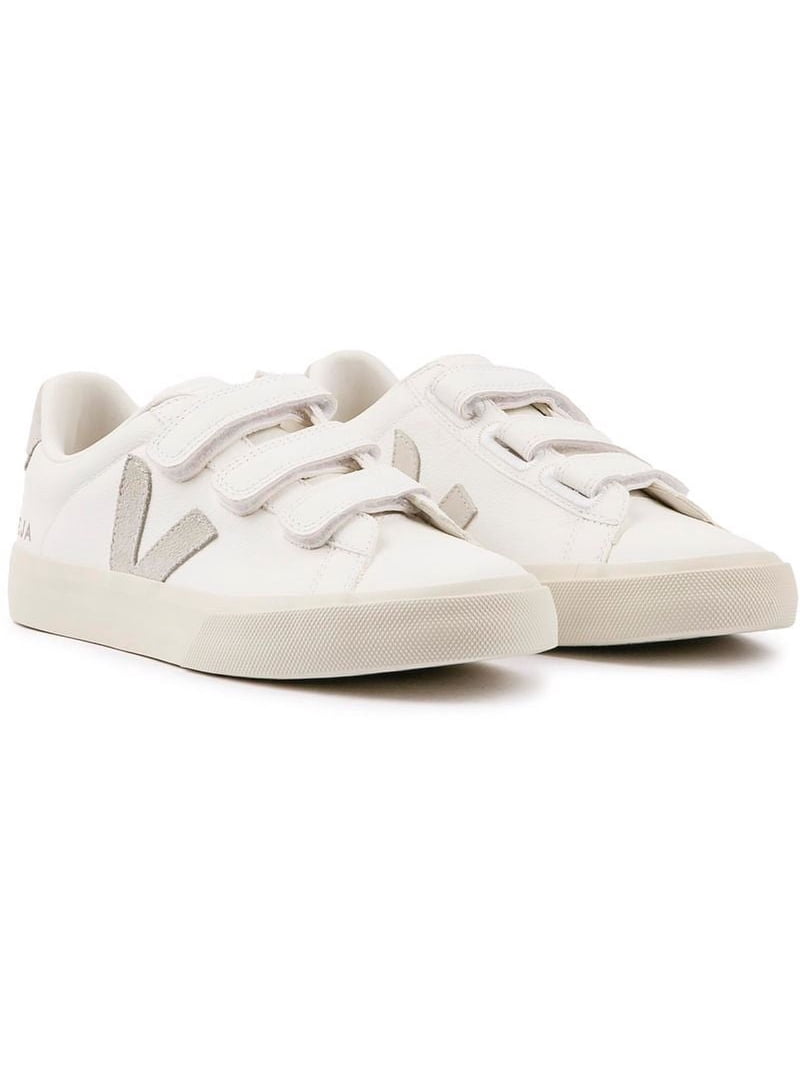 VEJA Recife ロゴクロムフリーレザー白&ナチュラル #38 Veja Recife Logo Women's Trainers, Chrome Free Leather Sneakers