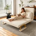 thumbnail image 5 of Timbernest 5-in-1 Convertible Sleeper Chair, Futon Sofa Couch Bed for Living Room, Space Saving, White, 5 of 11
