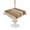 Brown, variant on Outdoor Tablecloth with Umbrella Hole for Patio/Picnic/Party/Camping, Brown Khaki Wooden Waterproof Table Cloth Square Cover Washable, Vintage Farmhouse Retro Art (60"x 60")