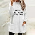 thumbnail image 2 of Jinhomg Oversized Fleece Pullover for Women Plus Size Thermal Cozy Long Sleeve Sweatshirts Trendy Letter Print Loungewear Tunic Tops with Pockets Women White XXXL, 2 of 5