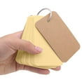 thumbnail image 3 of Dusknt Creative Sticky Note Iron Ring Small Notebook Portable Yellow, Home & Garden, Sticky Note50 Sheets Of 9.4Cmx5Cm Blank Page Kraft Paper Notebook Study Card Portable Notepad Diy Notebook, 3 of 9