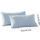 thumbnail image 3 of Funda de Almohada Corporal Transpirable Azul Celeste para Personas Calurosas y Que Sudan Por La Noche | Material Suave de Terciopelo, Nailon y Elastano | 51 X 90 Cm | 2 Unidades, 3 of 6