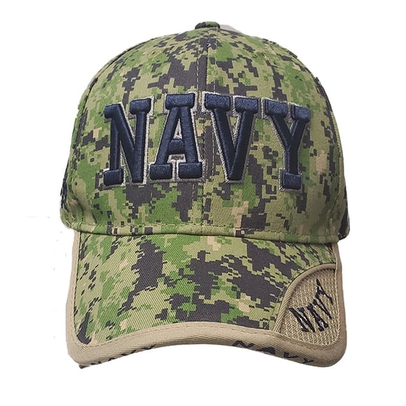 Gorra de béisbol con el logotipo de JWM, camuflaje digital, color verde, talla única (paquete de 6)