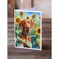 thumbnail image 2 of Vizsla in Sunflowers Greeting Cards Pack of 8 7 in x 5 in, 2 of 3
