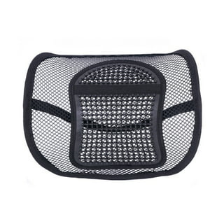 ElevateEase Breathable Lumbar Support Pillow w/ Mesh & Velvet Covers f