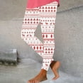 thumbnail image 4 of AOOCHASLIY Womens Pants Summer Clothes Womens Fashion Casual Christmas Printed Tight Leggings High Waist Long Pants, 4 of 5