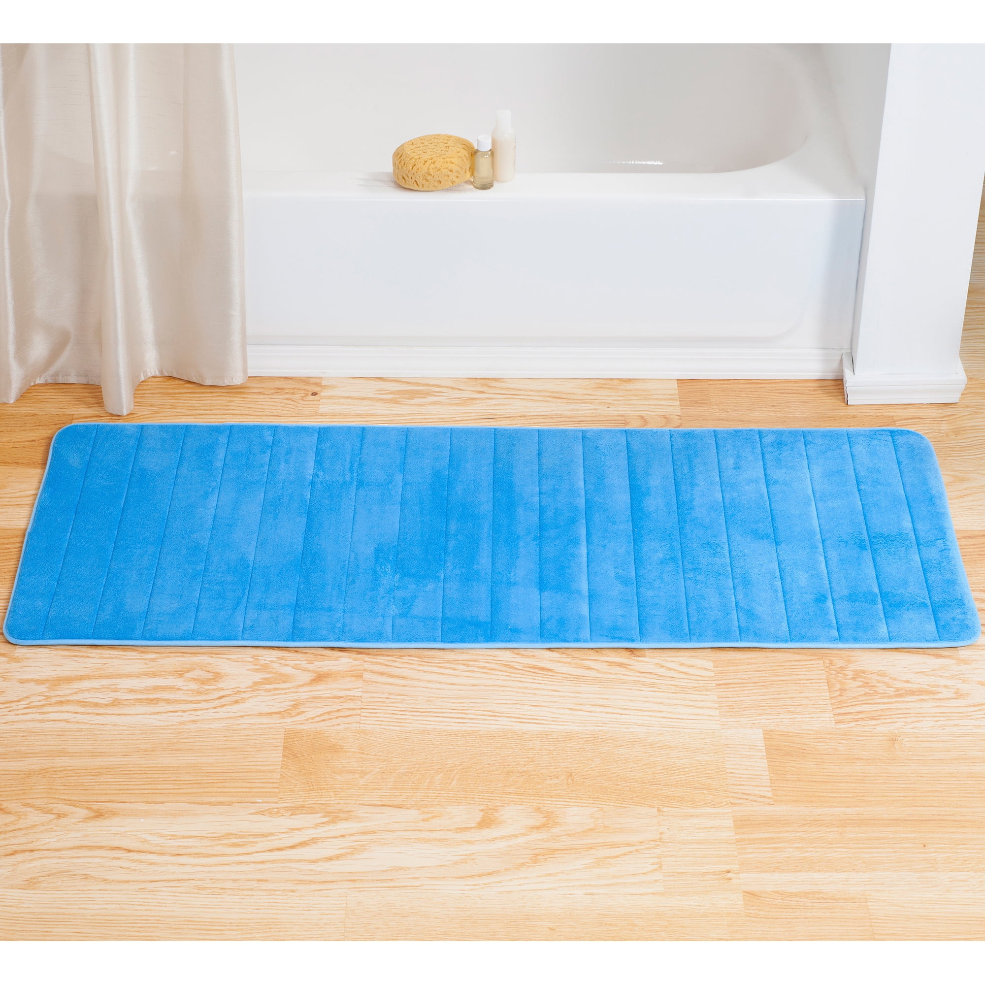 Windsor Home 24x60inch Striped Extra Long Memory Foam Bath Mat