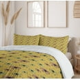 thumbnail image 6 of Ambesonne Vintage Duvet Cover Sets, Love Flowers Faded Tones, 2-King, Dark Yellow Multicolor, 6 of 7