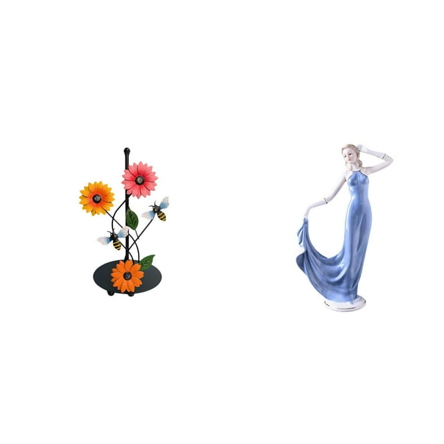 Soporte de papel higiénico,Soporte para toallas de papel de encimera,Soportes para rollos de cocina,toallas de papel de pie,Adorno de estatua de dama,Estatua de dama,decoración moderna para