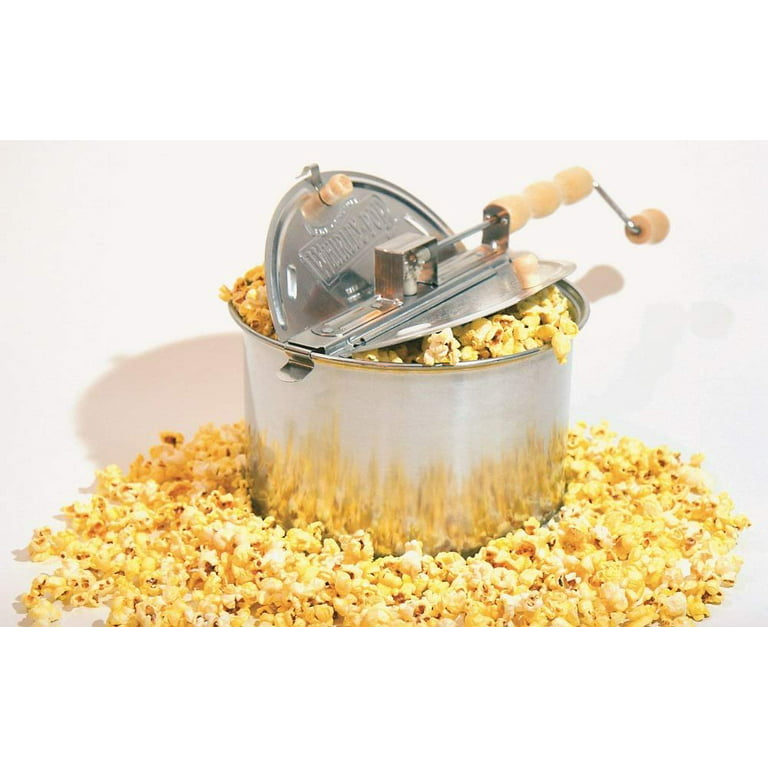 New Wabash Whirly Pop Stovetop Popcorn Popper Alum Pot, Stir Crank