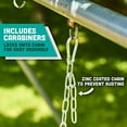 thumbnail image 5 of Premium High Back Full Bucket Toddler Swing Seat with Finger Grip, Plastic Coated Chains and Carabiners for Easy Install - Green - Squirrel Products, 5 of 7