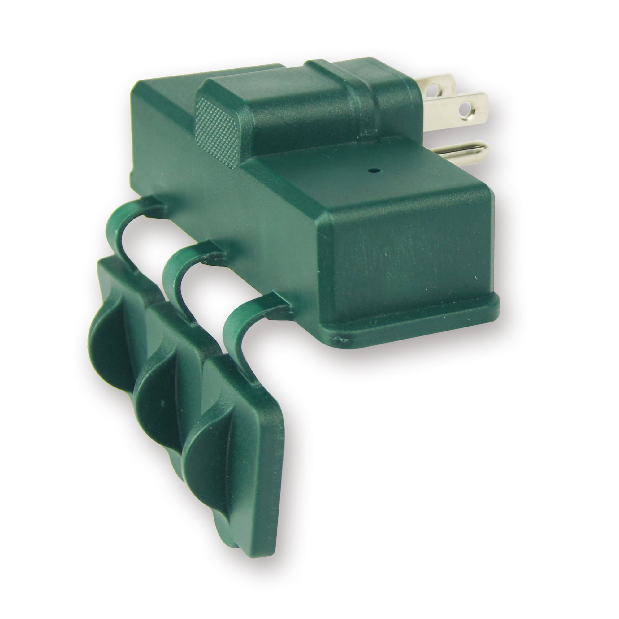 Hyper Tough Indoor/Outdoor 3 Grounded Outlet Wall Adapter with Safety Cover, Green,15 Amp, 125 V Grounded Straight Electric Plug,1875 W