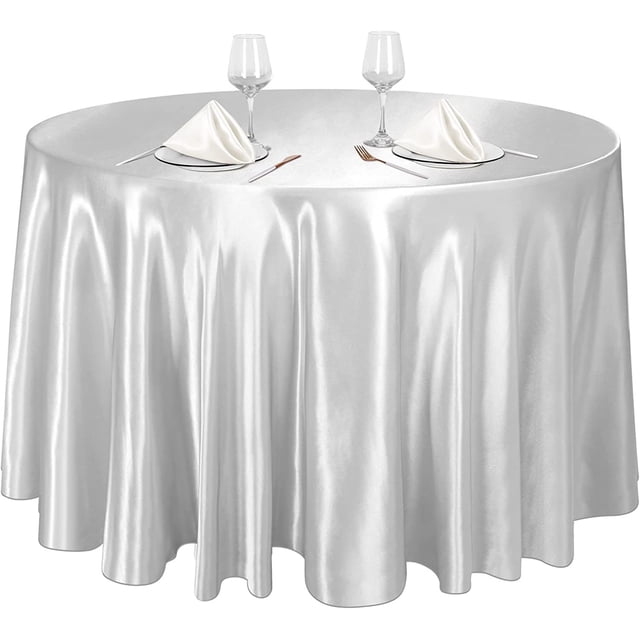 Manteles redondos de satén Manteles de hotel Manteles de boda para restaurantes Manteles de colores sólidos Faldas de mesa cuadradas Faldas de mesa