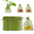 thumbnail image 1 of Bolsas de Protección de Frutas Uxcell 200 Pack - Bolsas de Malla para Frutas de 4x6 Pulgadas con Cierre de Cordón Aplicables a Plantas (Verde Militar), 1 of 7