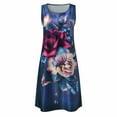 thumbnail image 6 of 2025 Clearance! asdoklhq Womens Plus Size Clearance Dresses,Women Knee Length Dress Plus Size Floral Print Tank Dress With Half Sleeve Chiffon Shawl Cardigan Two Piece Dresses Suit, 6 of 6