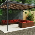 thumbnail image 1 of vidaXL 11 Piece Garden Lounge Set with Cushions Poly Rattan Brown, 1 of 4