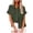 #2-Army Green, variant on Azrian Womens Sweatshirt Plus Size,Women's Tops Fashion Solid Button Shirt Female V-Neck Loose T-shirt Blouse for