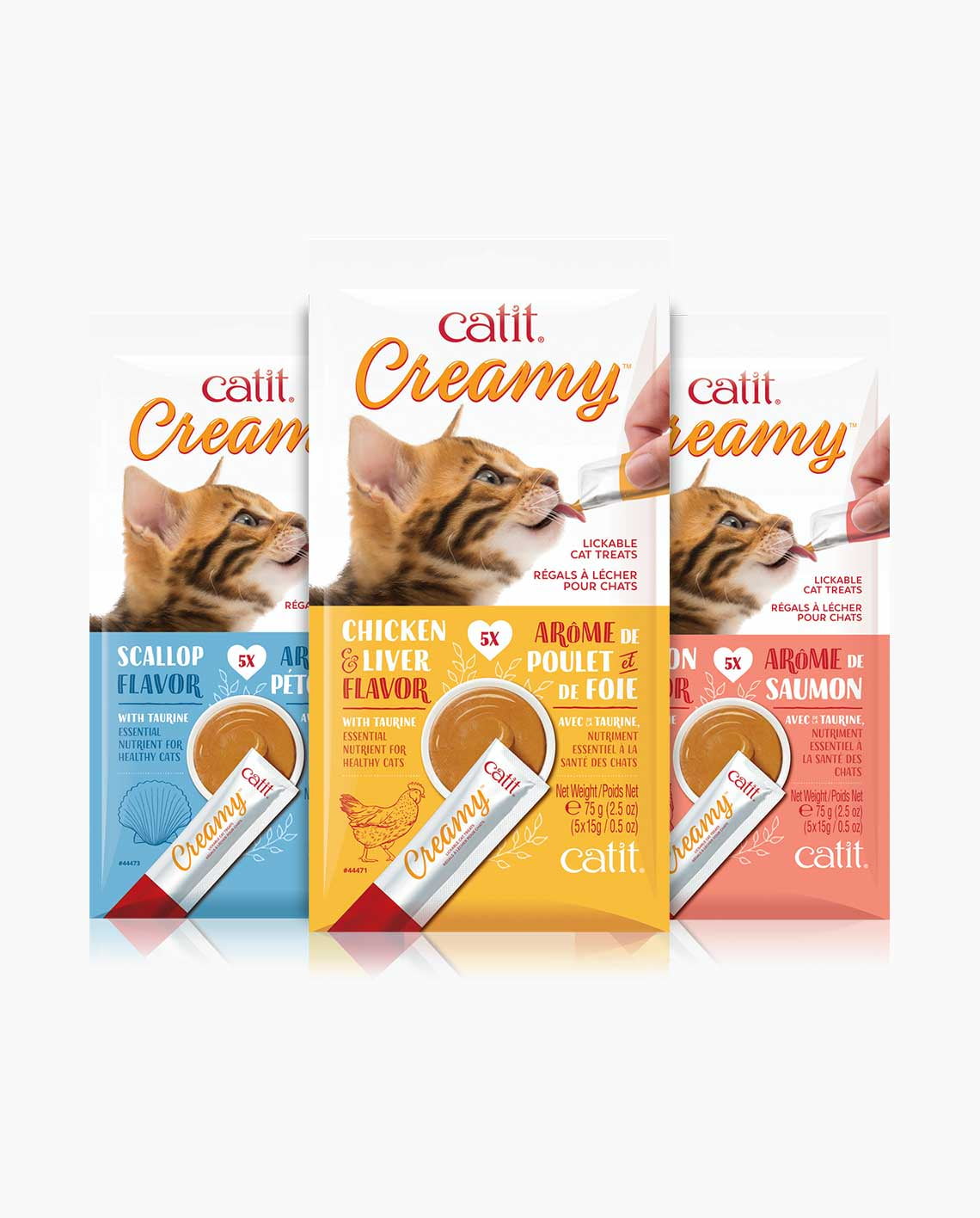 Catit Creamy, Natural Lickable Cat Treat, 15 Pack