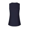 thumbnail image 6 of ZQGJB Ribbed Knitted Tank Tops for Women Casual Summer Sleeveless Round Neck Cami Workout Tees Shirt Loose Flowy Comfy Tunic Blouse Navy M, 6 of 7
