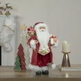thumbnail image 2 of Northlight 16" Red and Gold Filigree Santa Claus with Gifts Christmas Figurine, 2 of 5