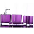 thumbnail image 2 of Tebru Acrylic Bathroom Essentials 5-Piece Bathroom Canister, 2 of 6