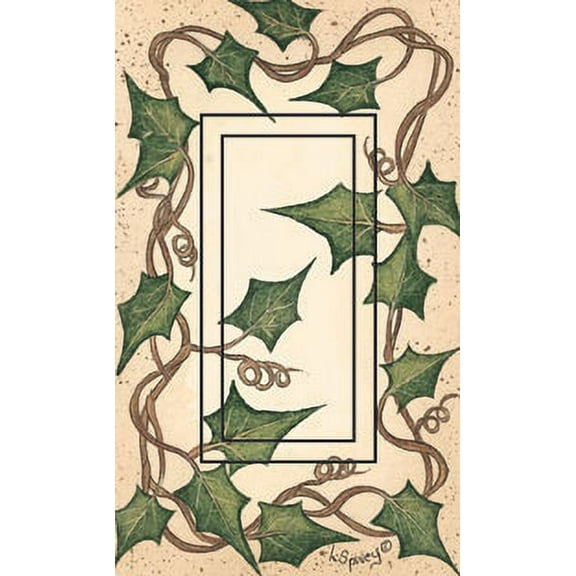 Ivy Single Rocker SwitchStix Peel and Stick Art Deco Switch Plate Cover Applique Washable Heat/Steam/Water-Resistant - 1 unit