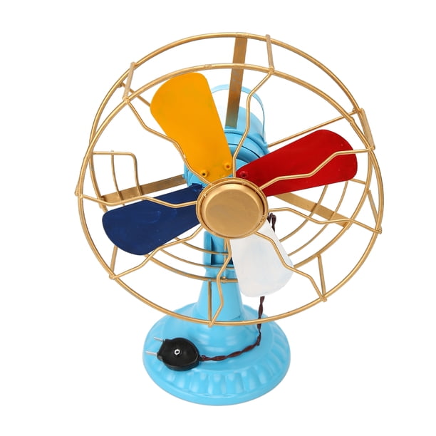 Modelo de ventilador de escritorio, ventilador de mesa vintage, ventilador de escritorio antiguo retro, decoración de mesa muy versátil