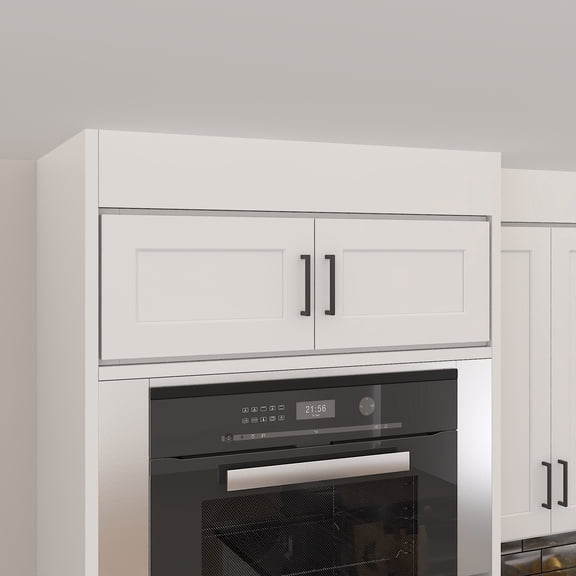 Furinno Shaker Wall Refrigerator Kitchen Cabinet with 2-Doors, Ready to Assemble, 24 D x 36 W x 12 H, White