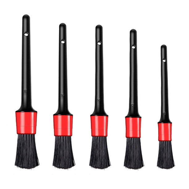 Scienceny Kit de limpieza interior de coche profesional de 5 piezas, cepillos ligeros para detalles de automóviles con salpicadero con mango Vehículos, repuestos y accesorios Mis Scienceny VI016453-00