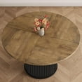 thumbnail image 4 of Round Dining Table for 4-6 People, 47‘’ Modern Kitchen Table with Fluted Metal Pedestal Base, Circle Dinner Furniture, 4 of 9