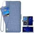 thumbnail image 1 of Huawei P30 Wallet Case Huawei P30 Cover Premium PU Leather Folio Flip Notebook Cover Vogue Business with Credit Slots Wallet Case for Huawei P30 - Blue, 1 of 5